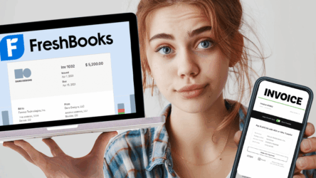 Freelancer comparing invoicing options on phone and computer.png